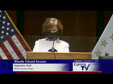 RI Secretary of State Nellie Gorbea Swears in Newly Elected Senators at First 2021 Meeting