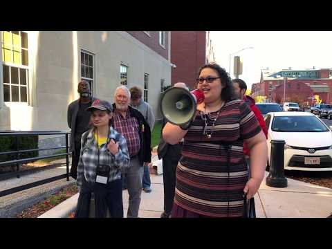 Aurit Lazerus Speaks at Protest After No Charges Filed in Wyatt Correctional Officer Incident