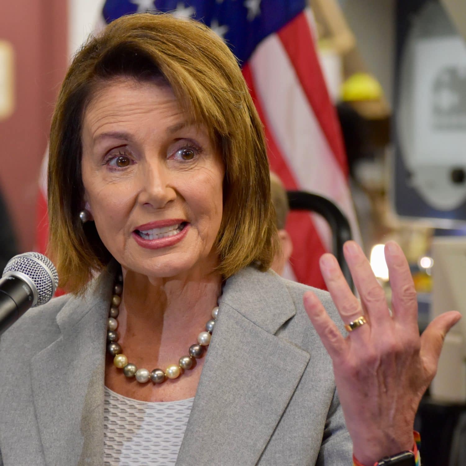 Nancy Pelosi in RI: GOP tax plan favors billionaires at middle class expense