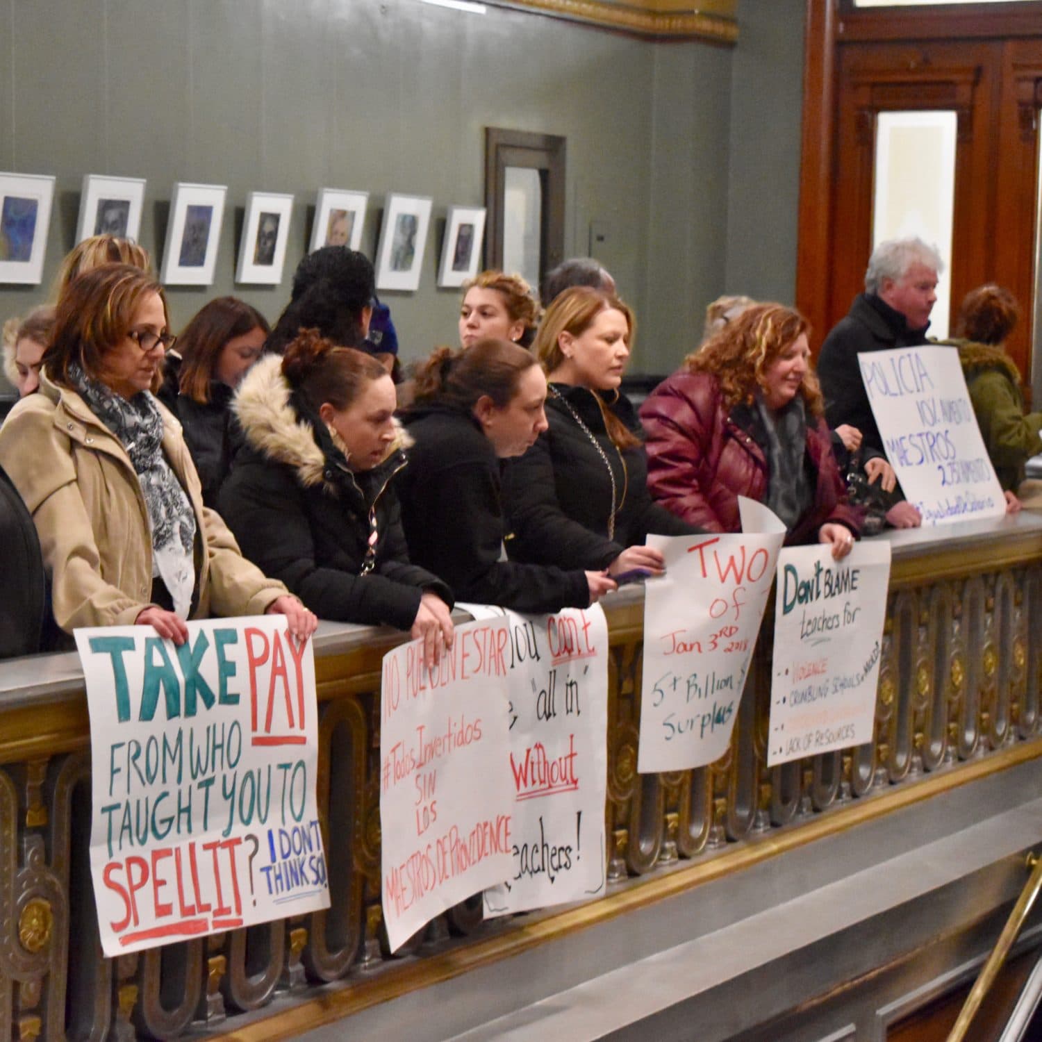 Providence Teachers Union pickets Elorza’s State of the City Address