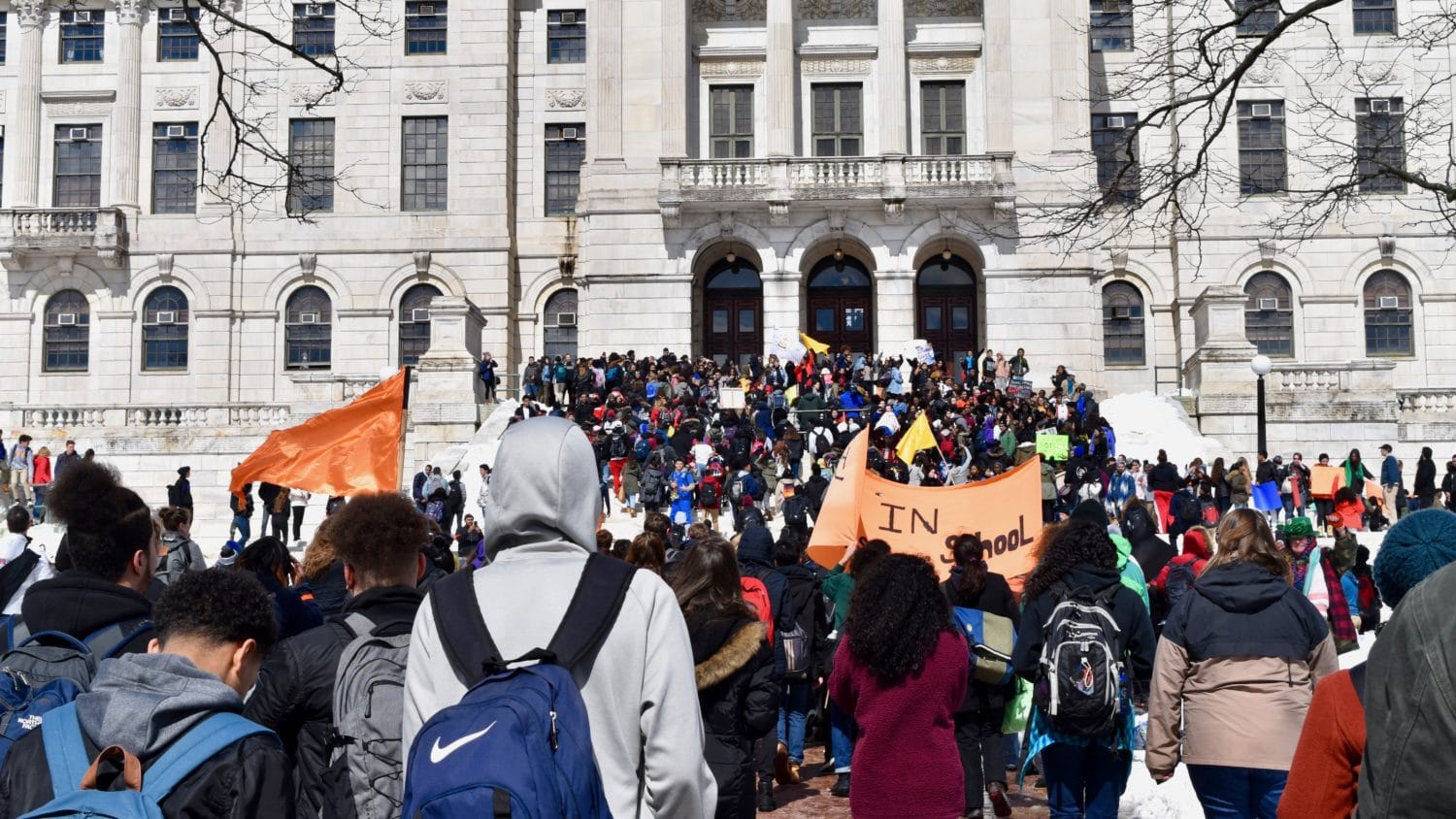 Students speak out at the Providence Walkout to End Gun Violence