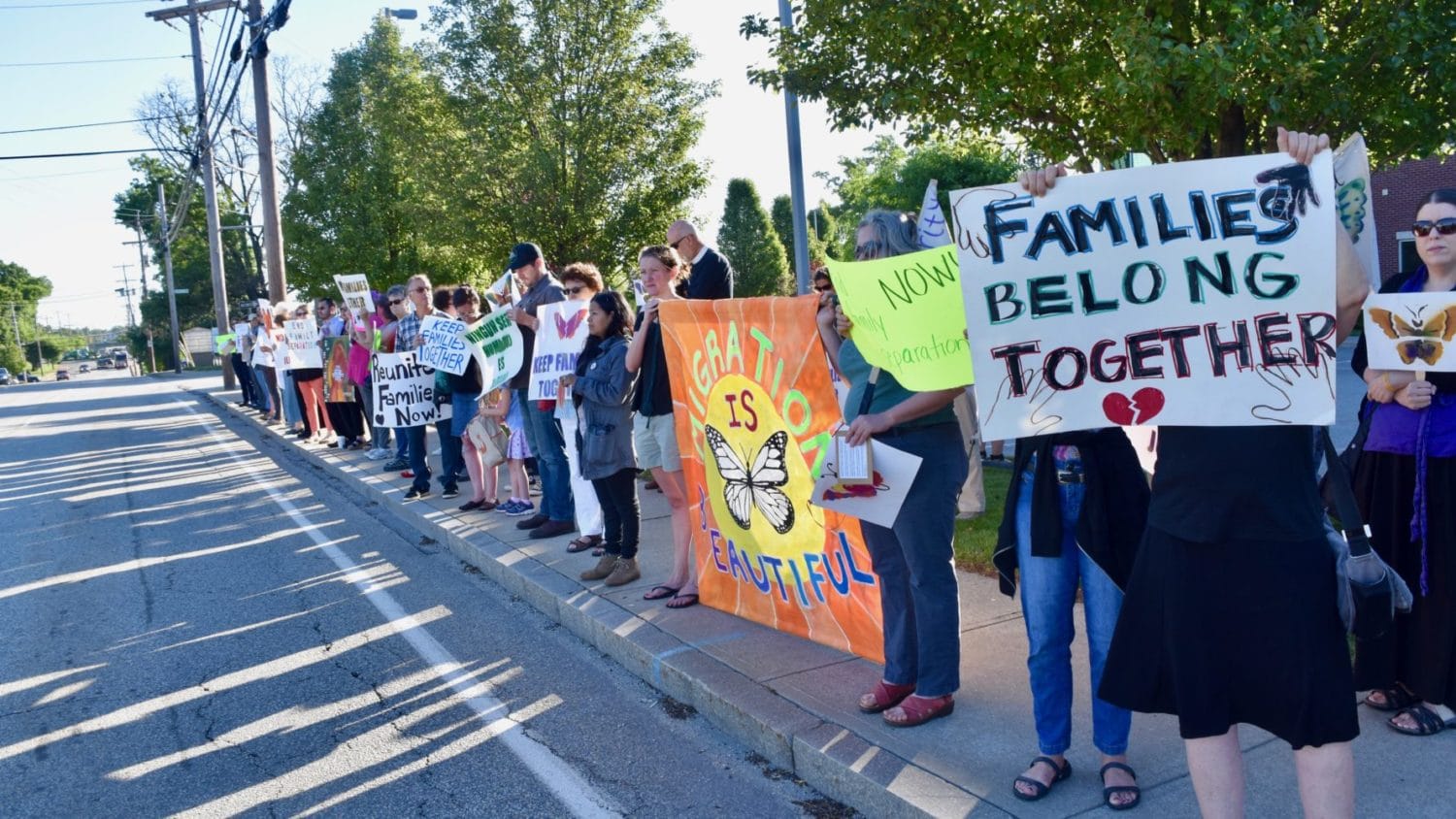 Silent vigil held in opposition to family separation policy at the border