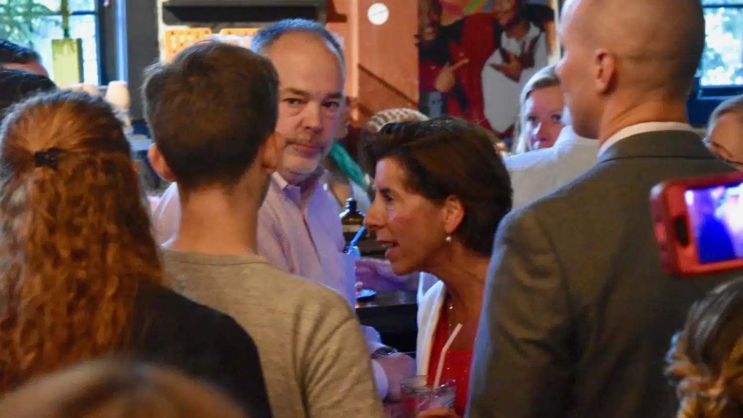 Raimondo challenged by environmental groups at campaign event