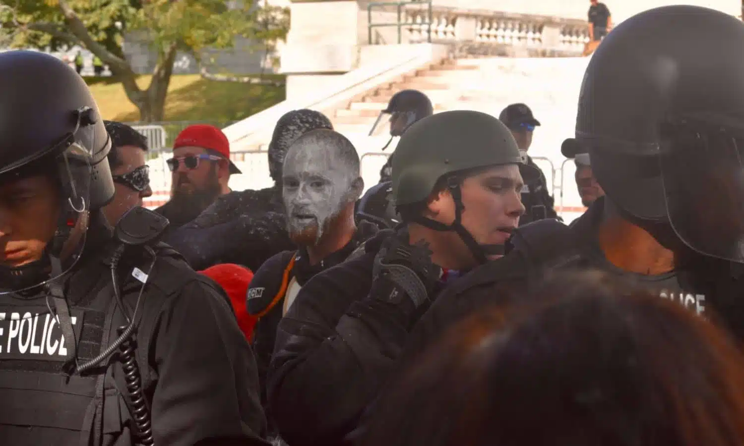 Bill to outlaw masks and protective gear at protests heard in House committee