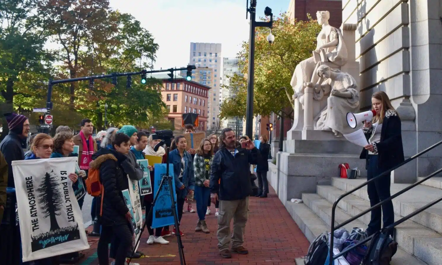 Rhode Island Rally for the #TrialoftheCentury calls on the government to respond meaningfully to the danger of climate change