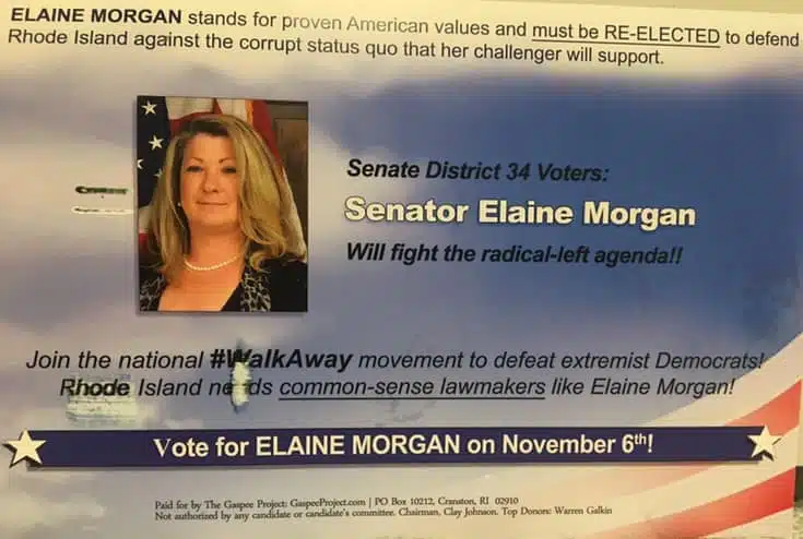 Antisemitic dog whistles featured in new Gaspee Project mailer supporting State Senator Elaine Morgan