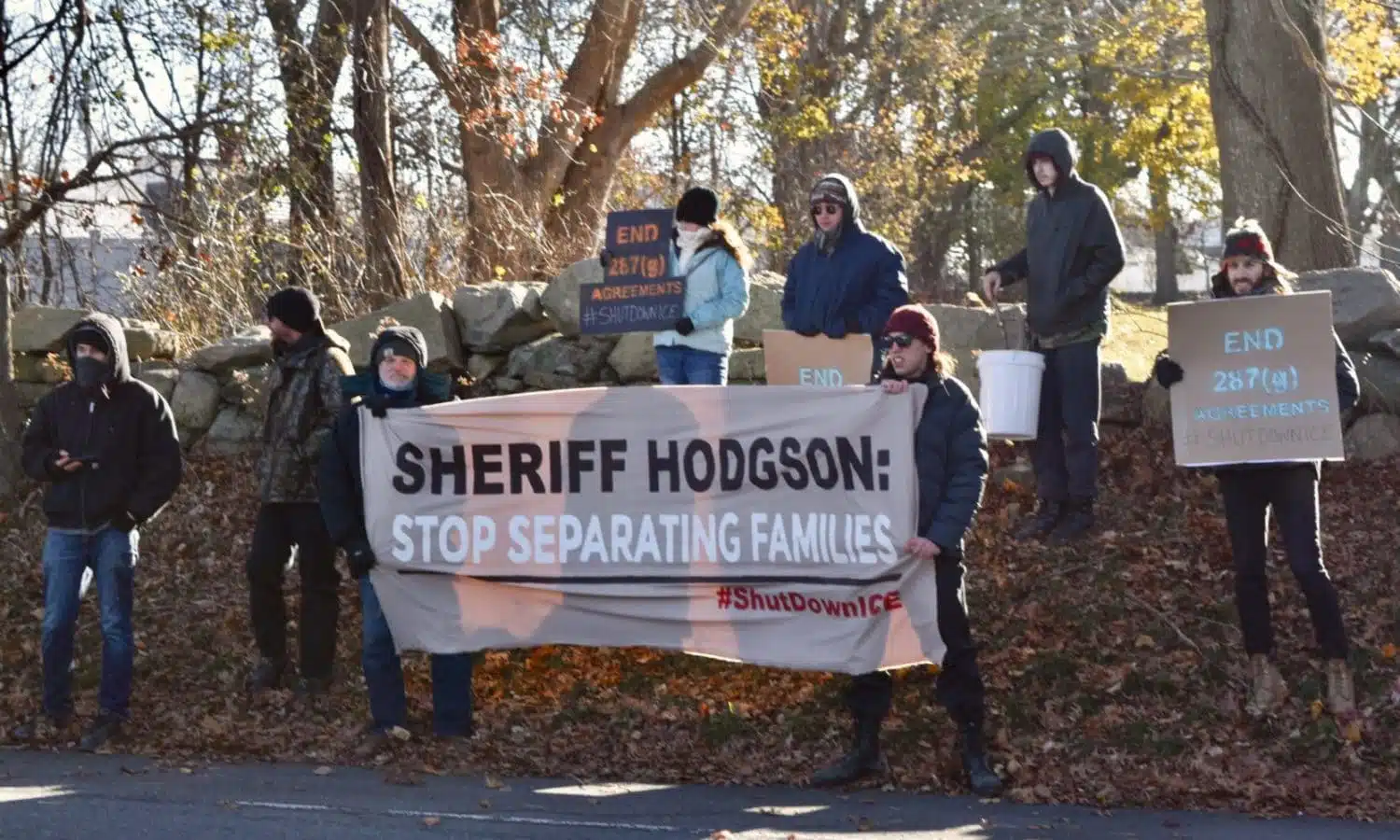 Sheriff Hodgson helps ICE separate families, earns protesters outside his home on Thanksgiving