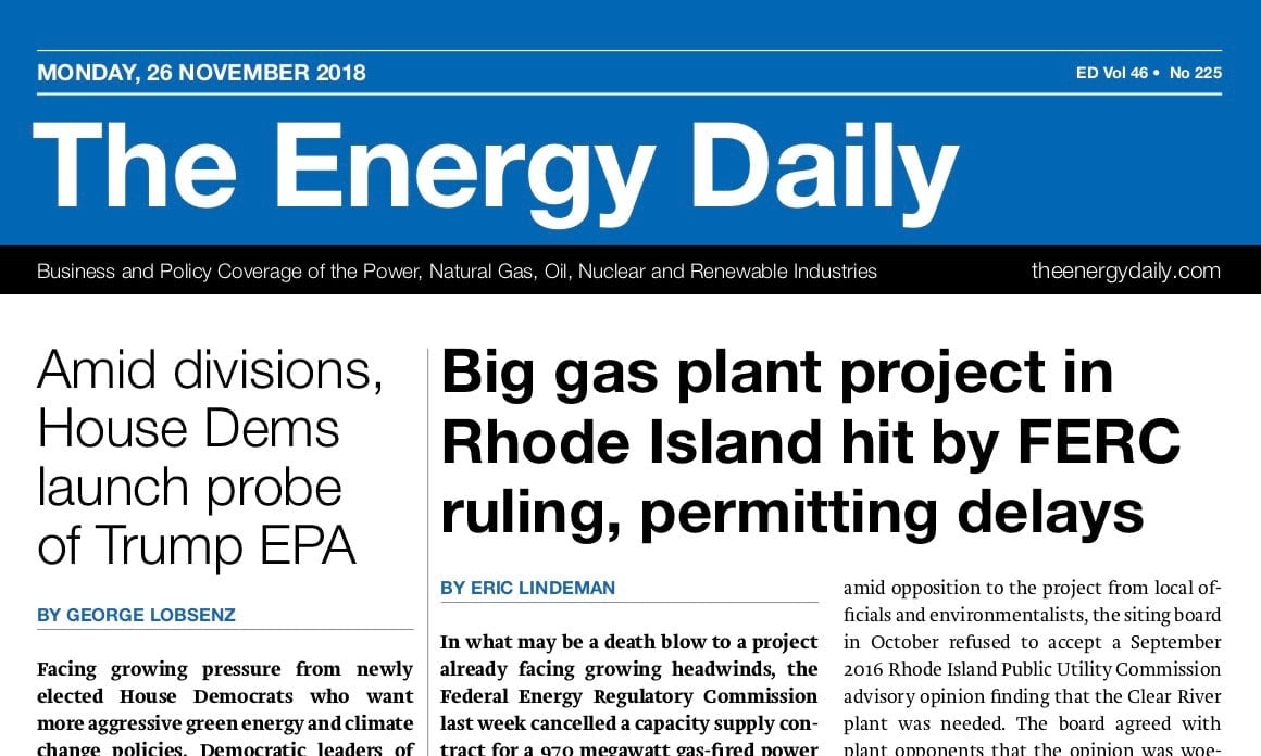 The Energy Daily calls FERC decision a potential ‘death blow’ for Invenergy