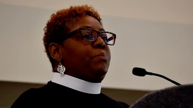 At 11th Annual Interfaith Poverty Conference, Reverend Aundreia Alexander delivers a powerful call to action