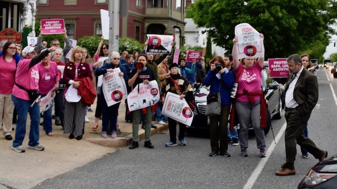 Rhode Island Democratic Party Senate fundraiser protested by pro-choice activists