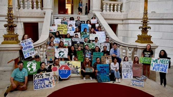 Photo for Students rally at the Rhode Island State House as part of the second International Climate Strike