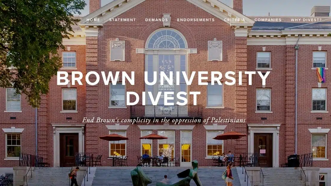 Brown University committee votes to divest from companies “facilitating human rights violations in Palestine”