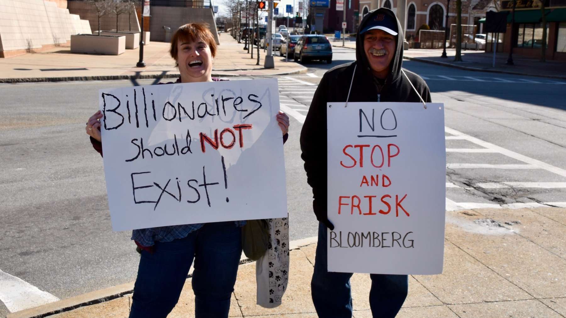 Occupy Fall River protests against Bloomberg for President