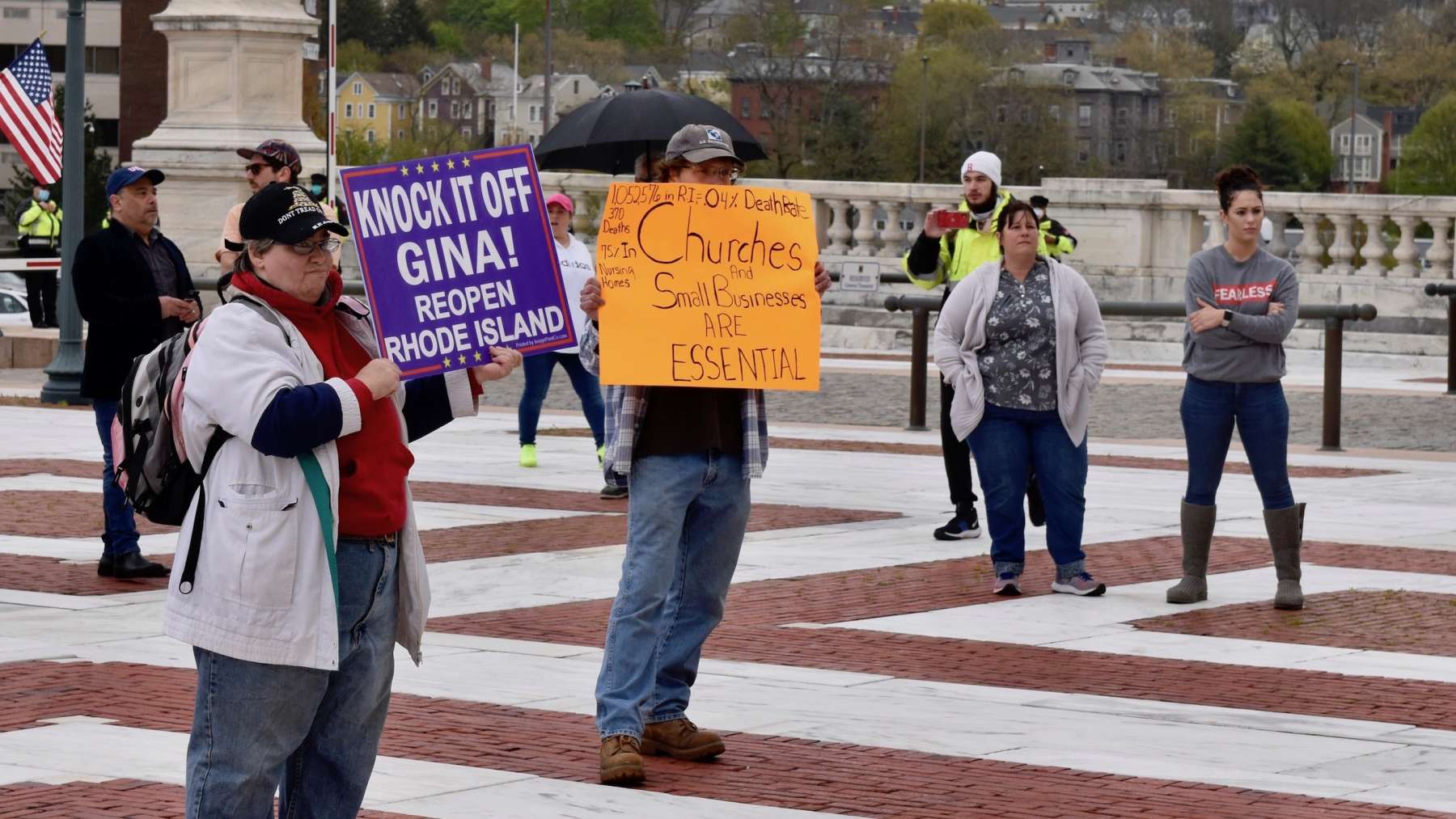 Rally to Reopen RI draws few protesters