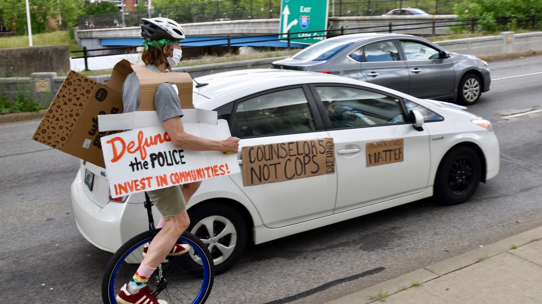 Car Caravan to Defund the Police circles Providence Public Safety on Saturday