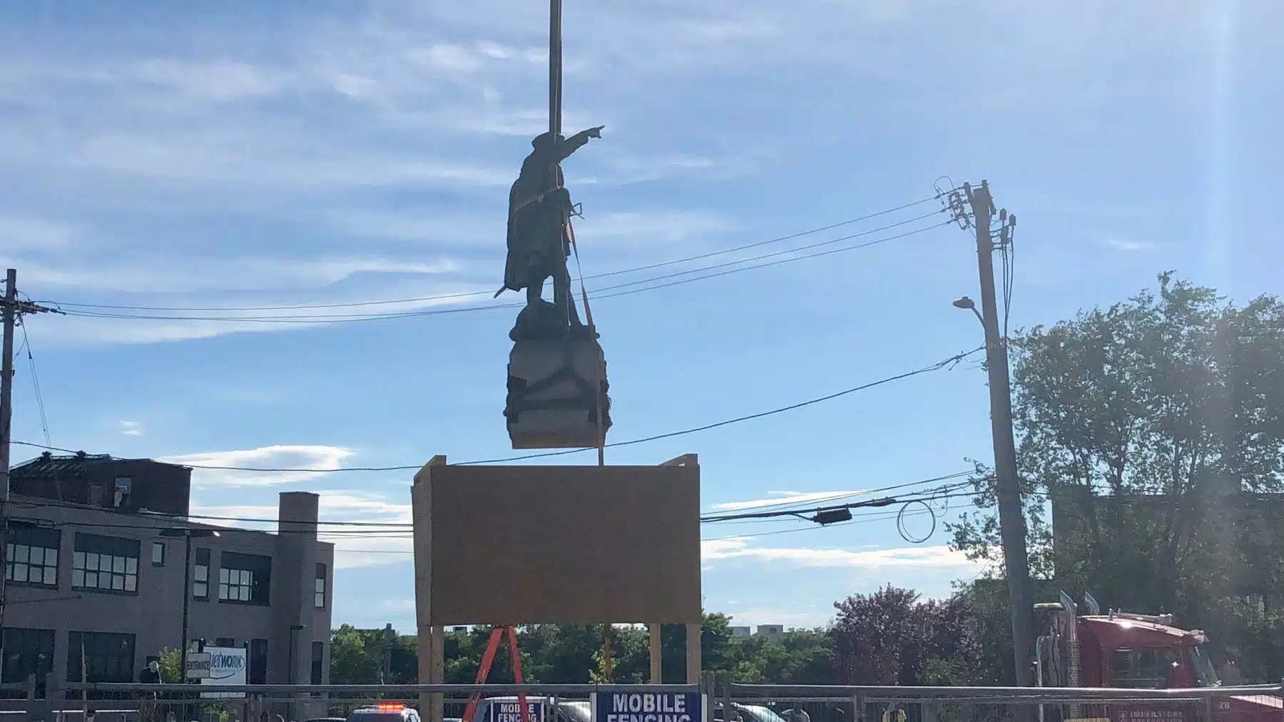 Providence Christopher Columbus statue removed
