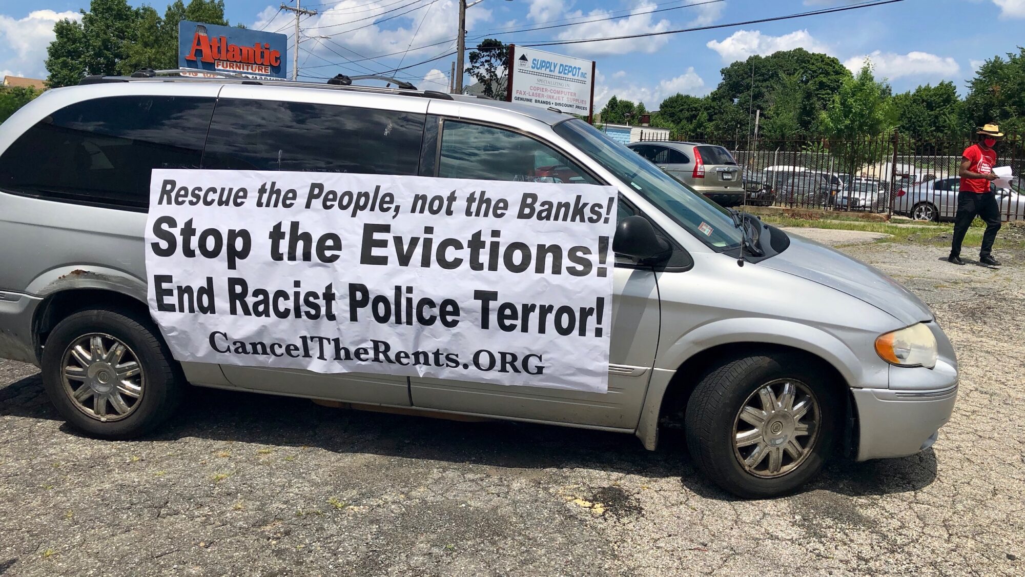 Caravan against police violence and evictions in Providence on Saturday