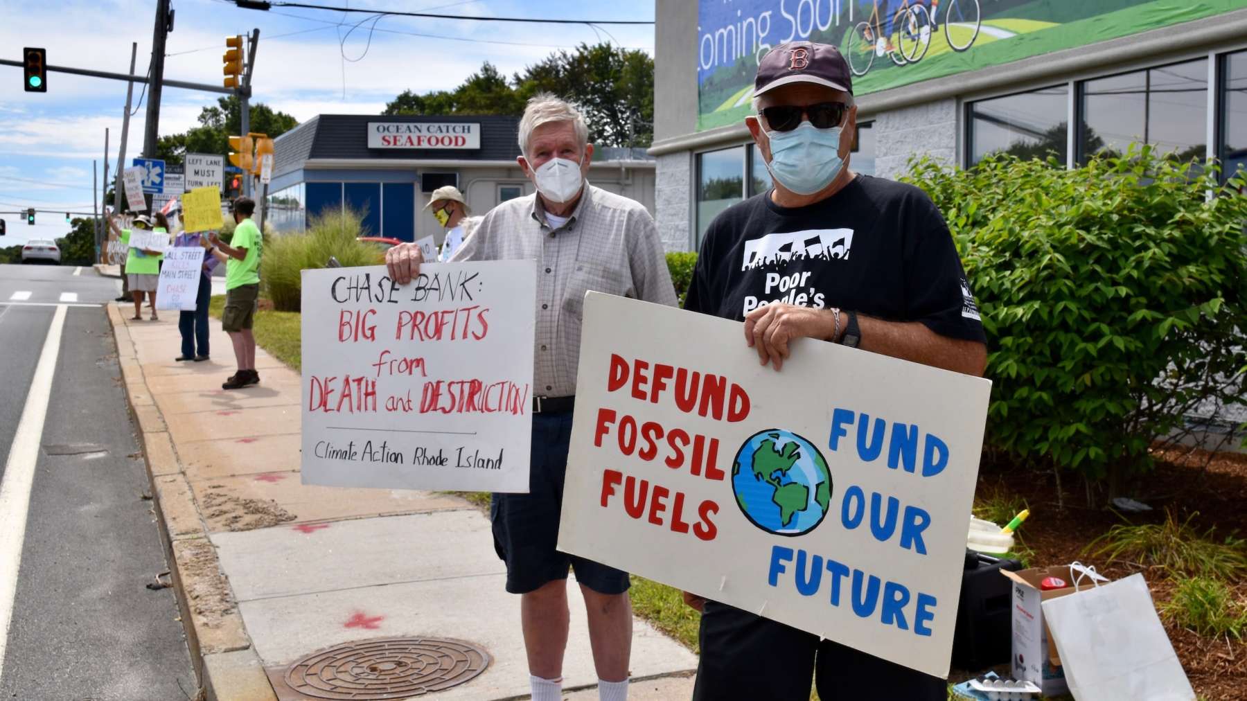 Rhode Island News: Climate Action RI protests outside Chase Bank Branch in Wakefield