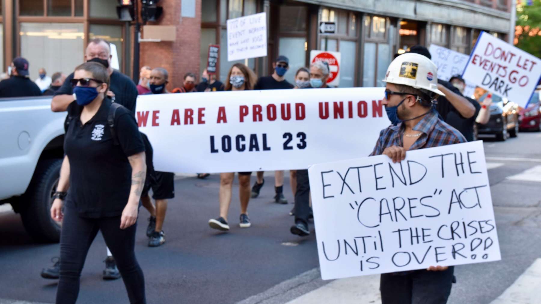 IATSE marches across Providence to draw attention to the plight of theater workers