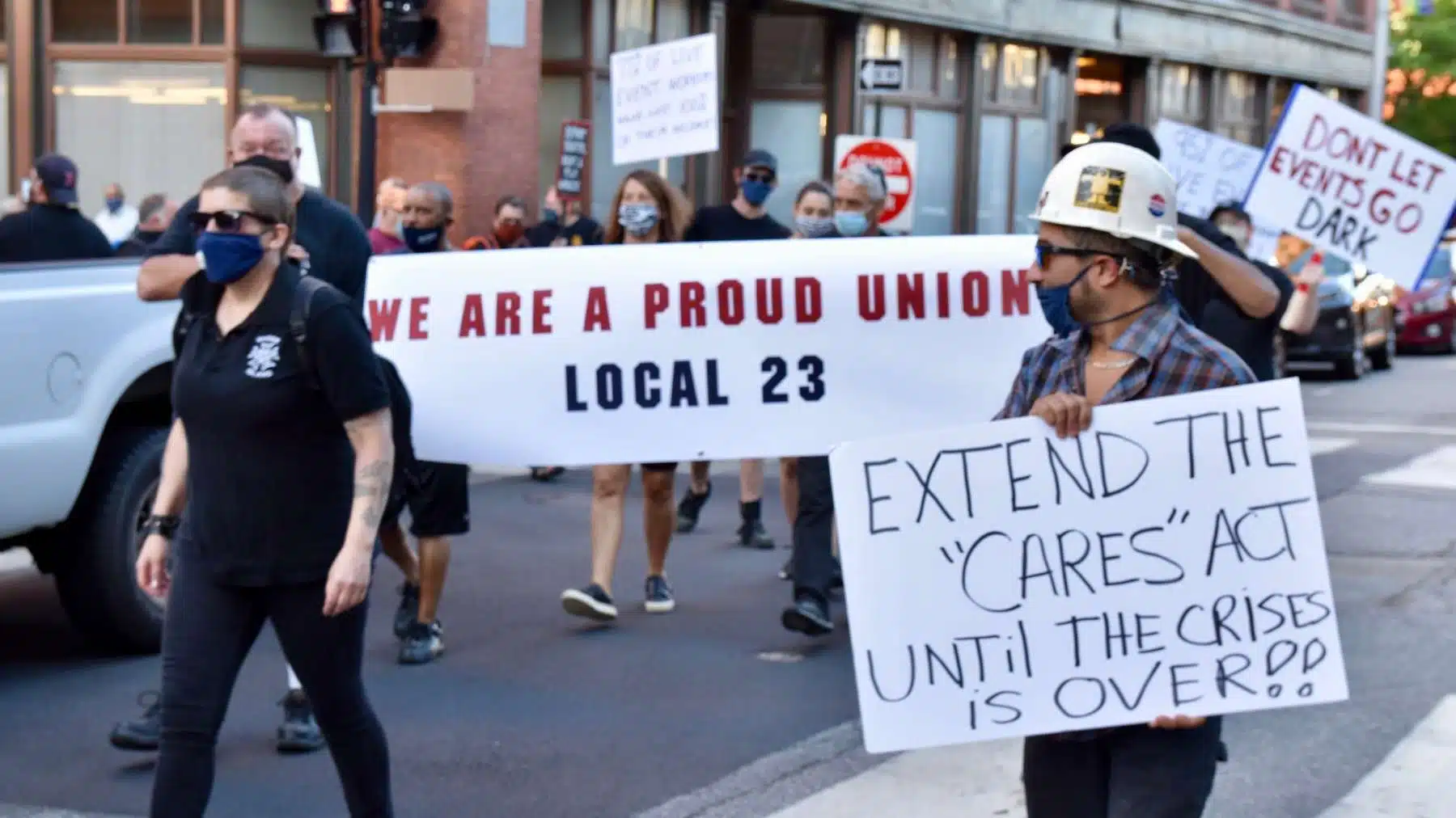 Rhode Island News: IATSE marches across Providence to draw attention to the plight of theater workers