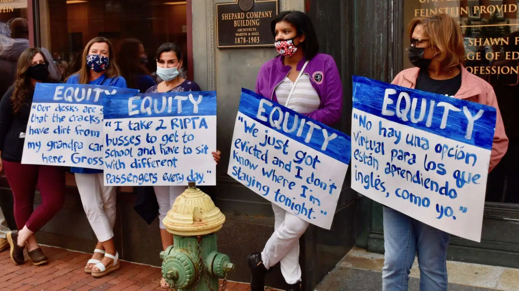 Providence teachers protest Covid-unsafe schools and unsound home learning option