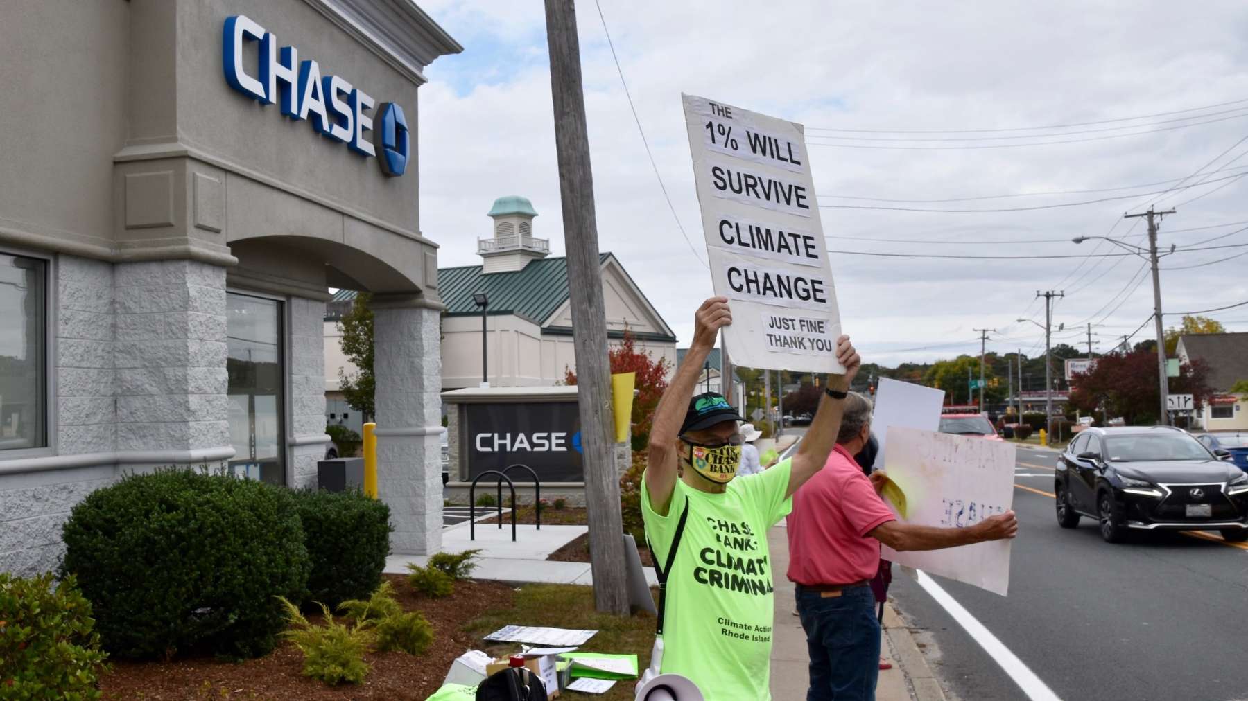 Saying no to ‘climate criminal’ Chase Bank in Wakefield