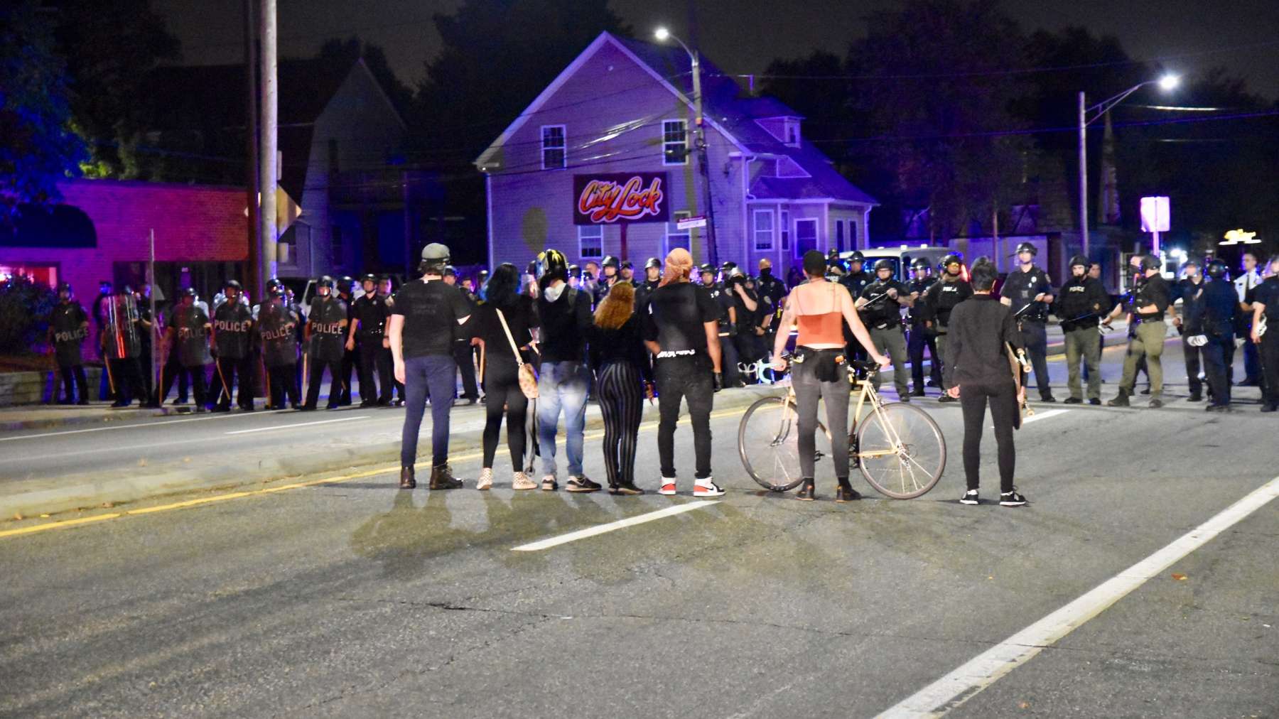 Rhode Island News: Police clash with protesters at PVD/Cranston border