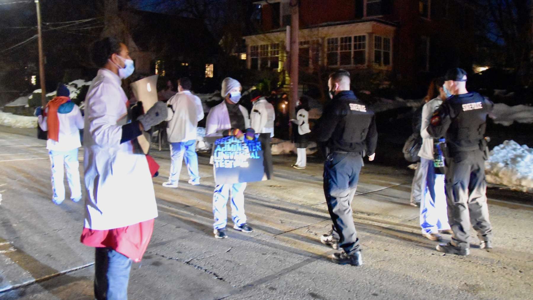 Six arrested outside Governor Raimondo’s home protesting conditions at the ACI