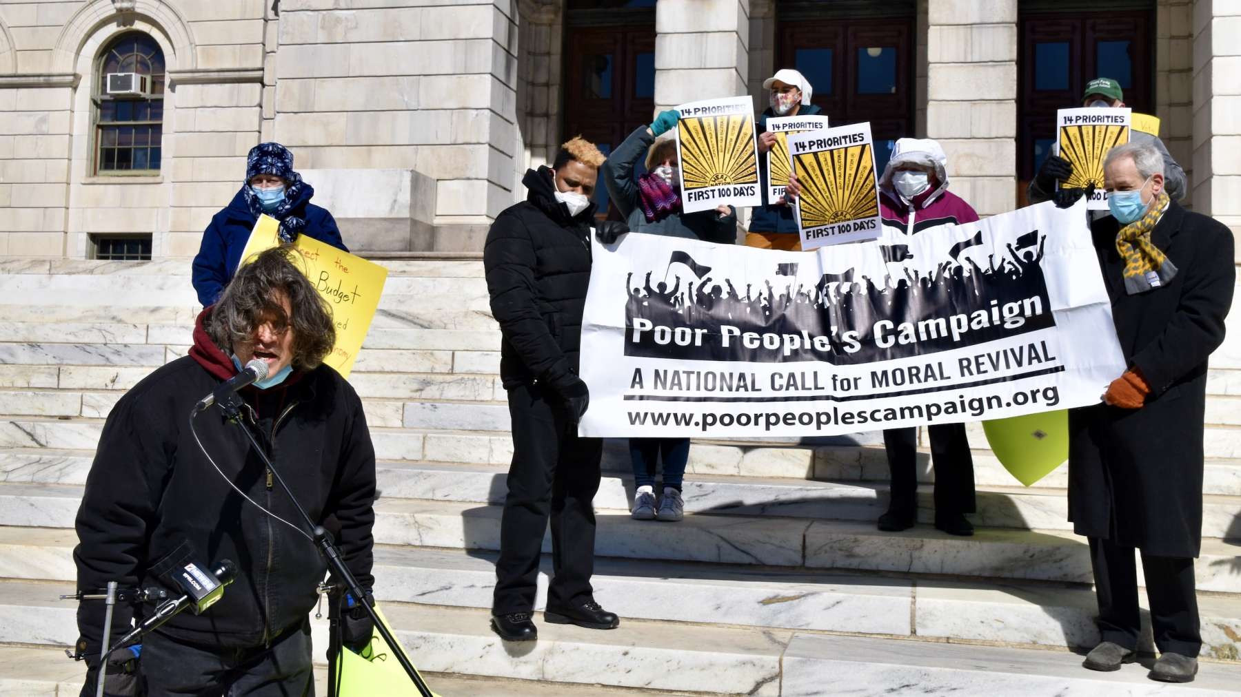 The RI Poor People’s Campaign ‘nails’ their moral agenda to the State House doors