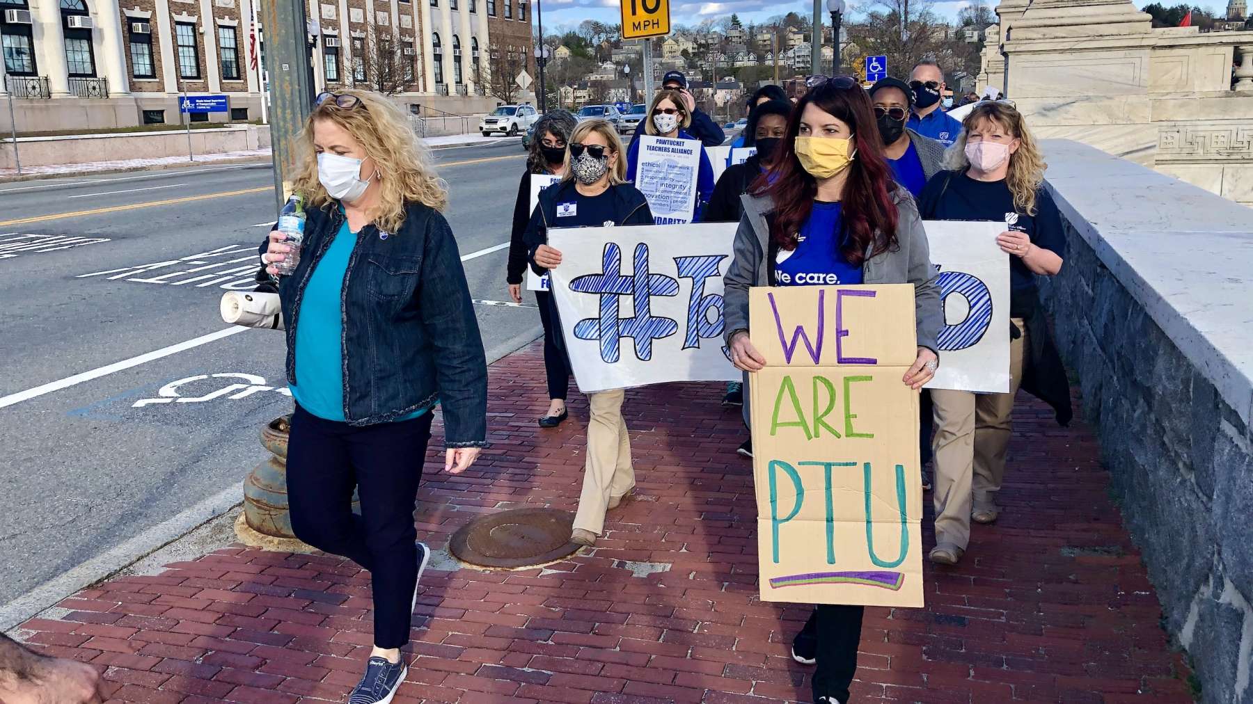 Providence teachers and allies march against “failed” state takeover of Providence Schools