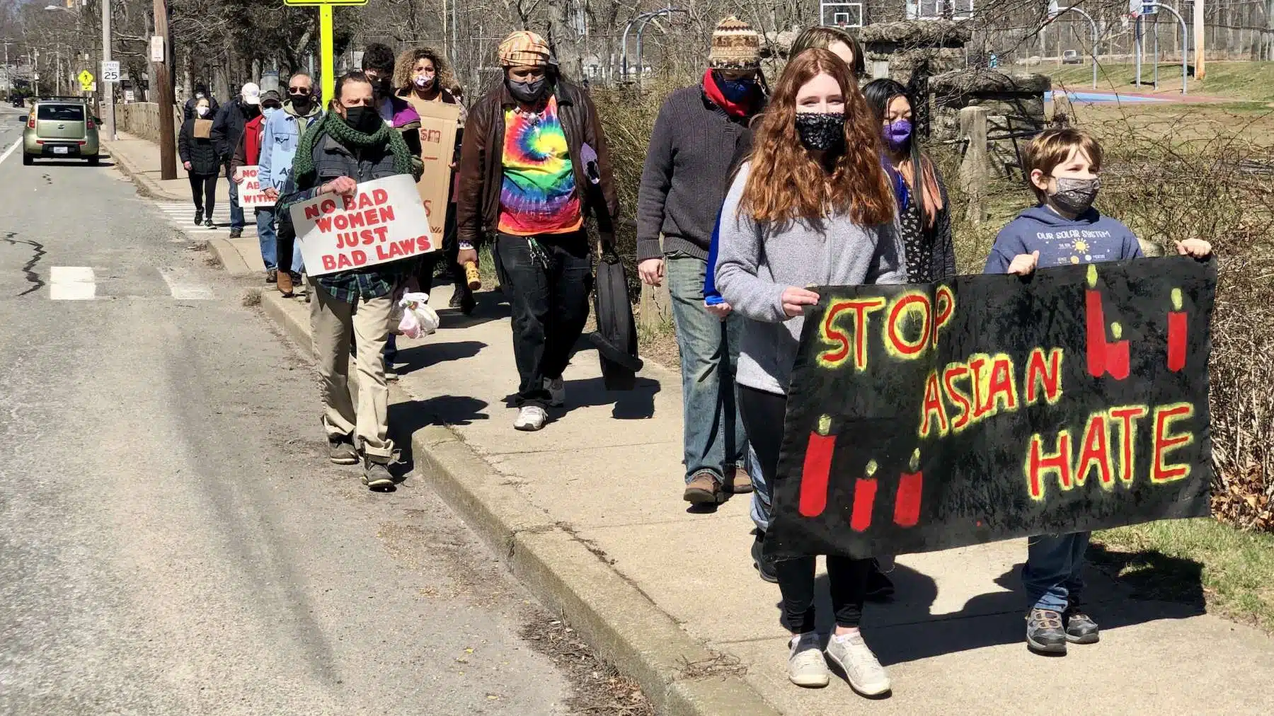 Youth organize a Stop Asian Hate March in South Kingstown