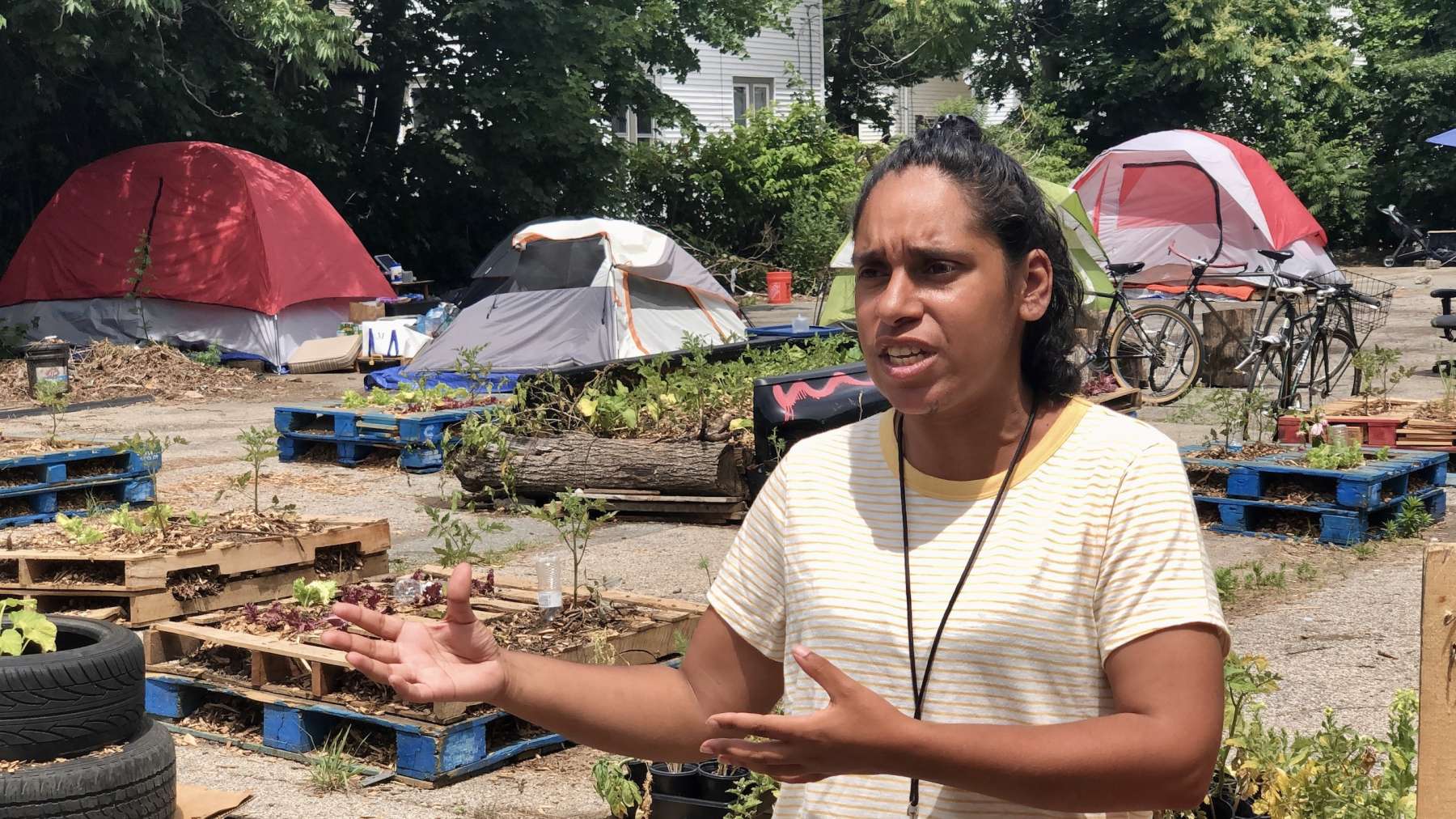 Rhode Island News: Given 48 hours to vacate, unhoused encampment in PVD holds press conference
