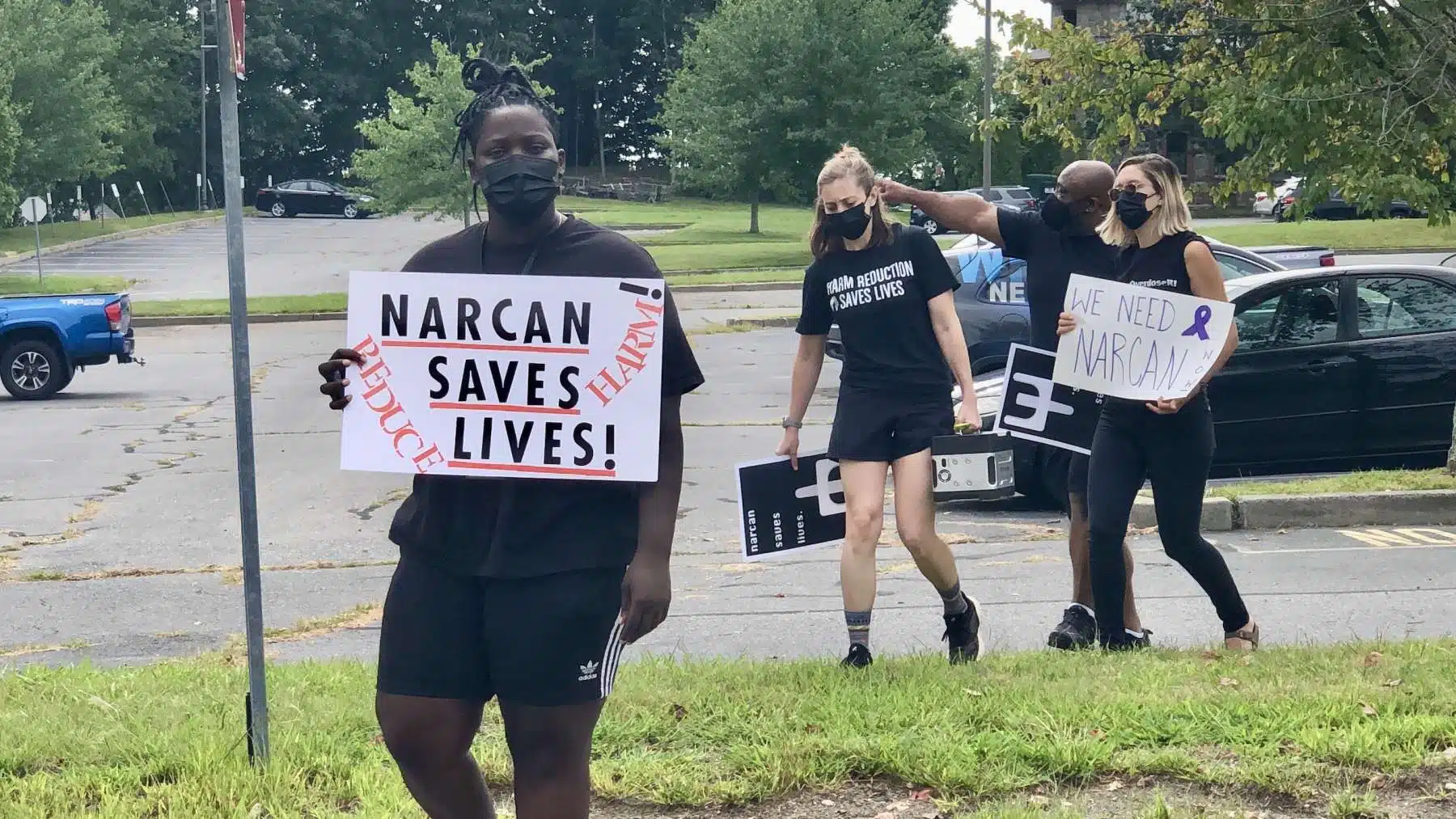 Advocates rally, stage ‘die-in’ for dedicated narcan funding stream