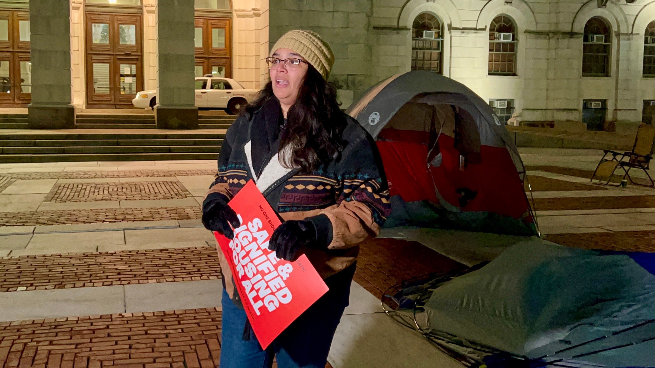 Photo for Senator Mendes to sleep in a tent outside State House until leadership acts on homelessness crisis