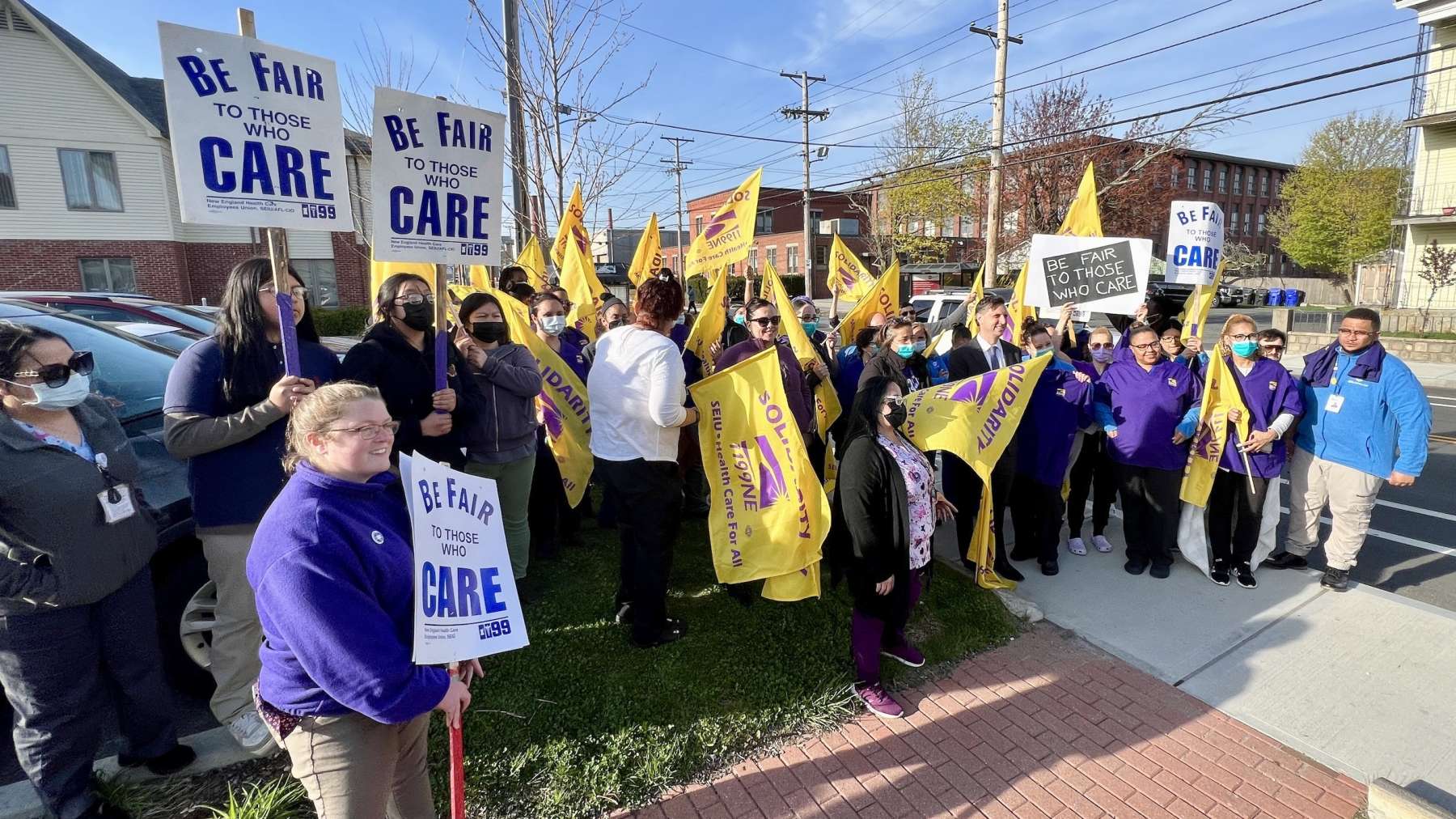 Blackstone Valley Community Health Center workers picket for fair contract
