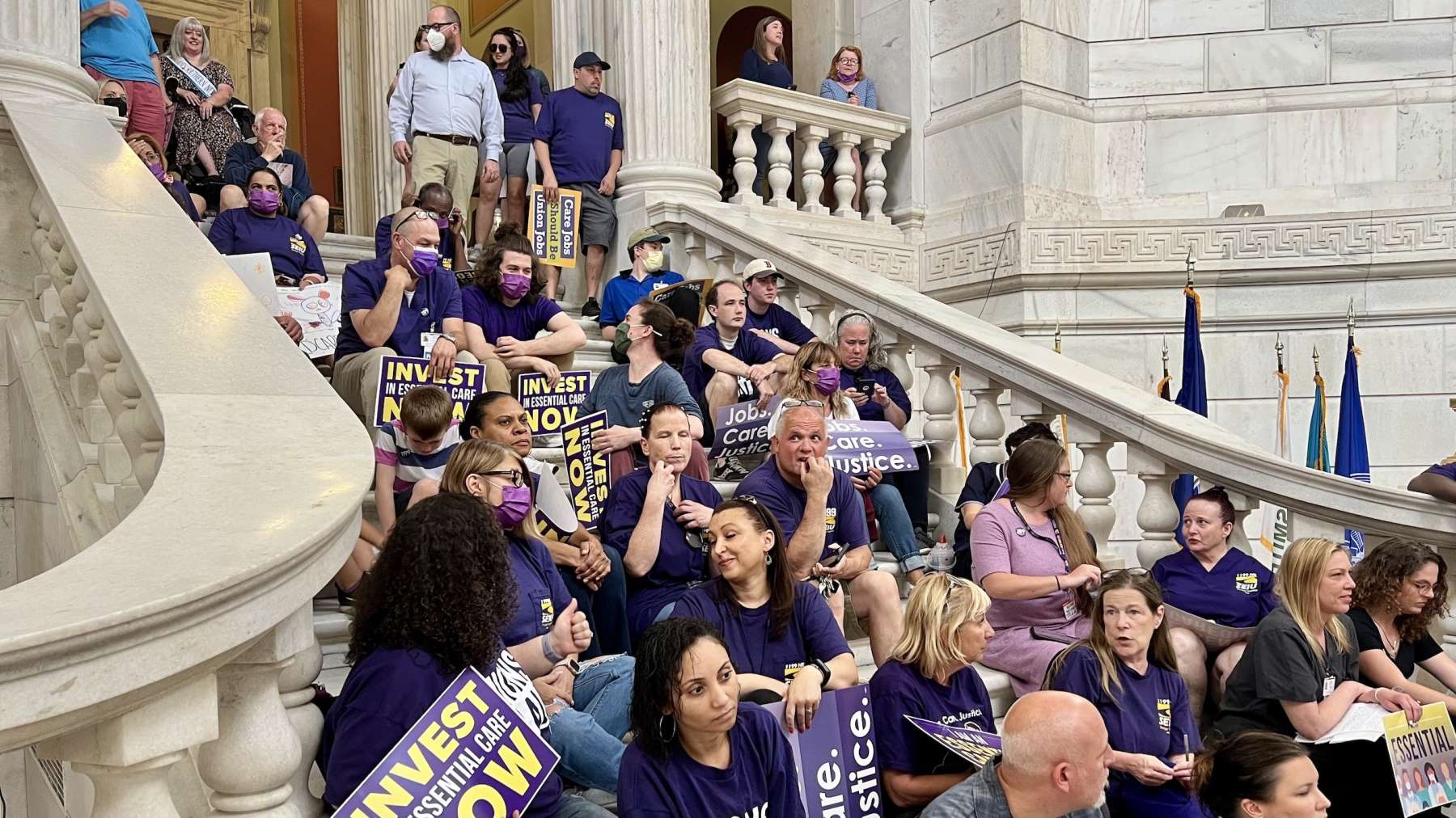 Rhode Island News: Essential healthcare workers hold State House rally to demand investment now, not later